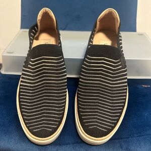 Stylish Black and Tan Women’s Slip-On Shoes